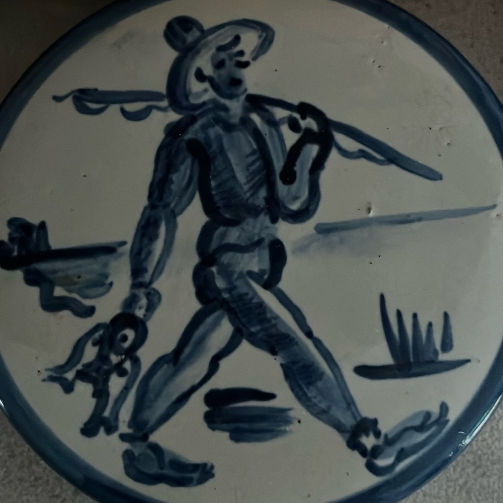 Pot base blue unknown manufacturer